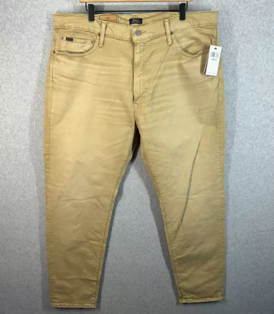 Polo Ralph Lauren Khaki Varick Slim Straight Men’s Jeans Size 42BX32 Denim NWT