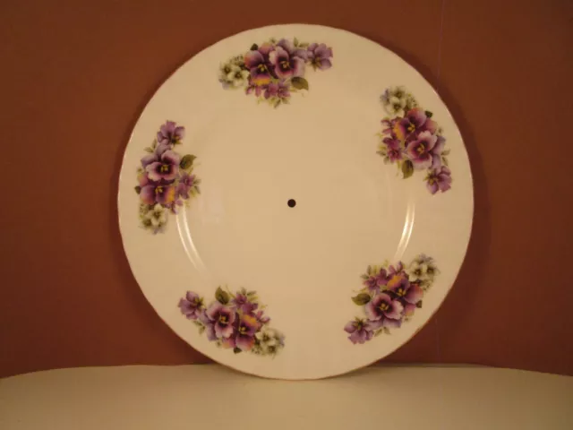 Vintage Royal Vale England Tidbit Plate Pansy Pansies