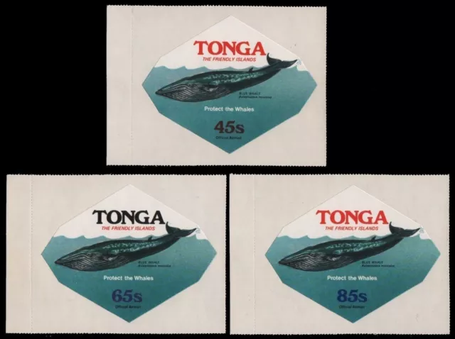 Tonga 1977 - Mi-Nr. Dienstmarken 162-164 ** - MNH - Wale / Whales