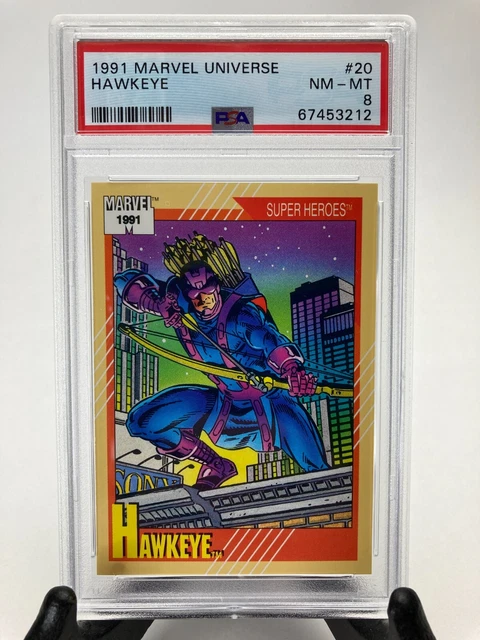 1991 Impel Marvel Universe Series 2 PSA 8 NM-MT Hawkeye #20