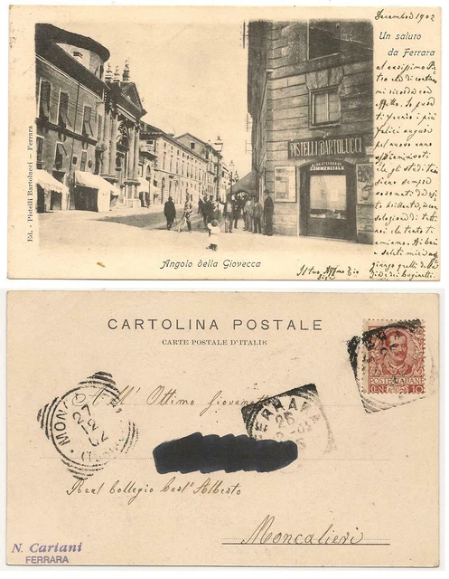 FERRARA (0174) - Un saluto da FERRARA Angolo della Giovecca - Fp/Vg 1902