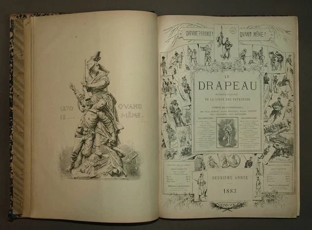 LE DRAPEAU, moniteur illustré de la ligue des patriotes, deuxieme année 1883