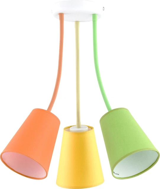 Lampada da soffitto regolabile flessibile BANTA arancione giallo verde bambini camera lampada