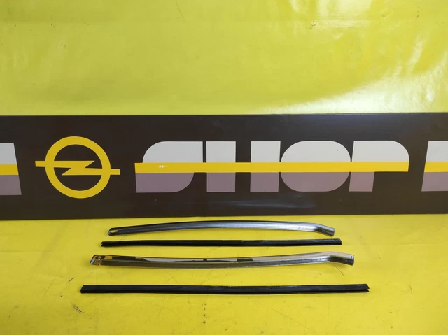 Kit De Baguettes Chromées + Joints Pour Fenêtre Latérale Opel Rekord C, Commodore A, Coupé - Pièce Restauration