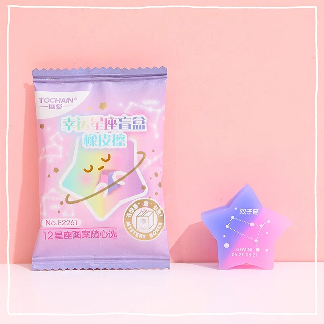 Random Cartoon Cute Pentagram Shape Rubber Lovely Eraser Student Stationery P^ 3