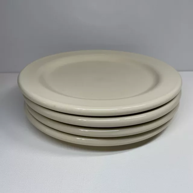 4 Workshops Gerald E. Henn Roseville Beige Spongeware 7.5 in Plate Dessert Salad