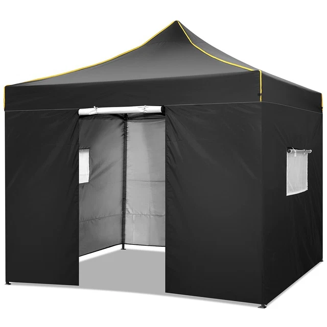 Schwarz Pavillon 3x3m Partyzelt Stabil Wasserdicht UV-Schutz 50+ Gartenzelt Fest