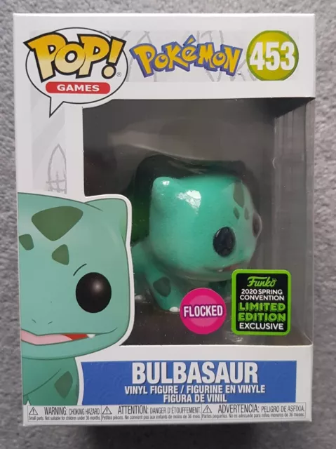 Pokemon Bulbasaur *Flocked* Funko POP! Vinyl (ECCC 2020 Exclusive) #453