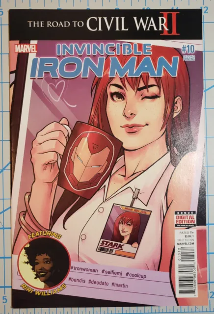 Invincible Iron Man #10 2016 2nd Print Riri Williams Ironheart MCU