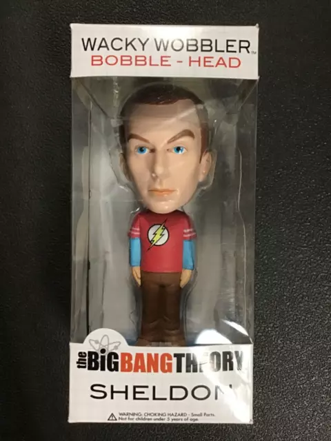 Funko Wacky Wobbler Bobble - Head The Big Bang Theory Sheldon - Flash Shirt NIB