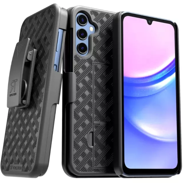 Rome Tech Samsung Galaxy A15 5G Shell Holster Combo Case, Cover With Belt Clip