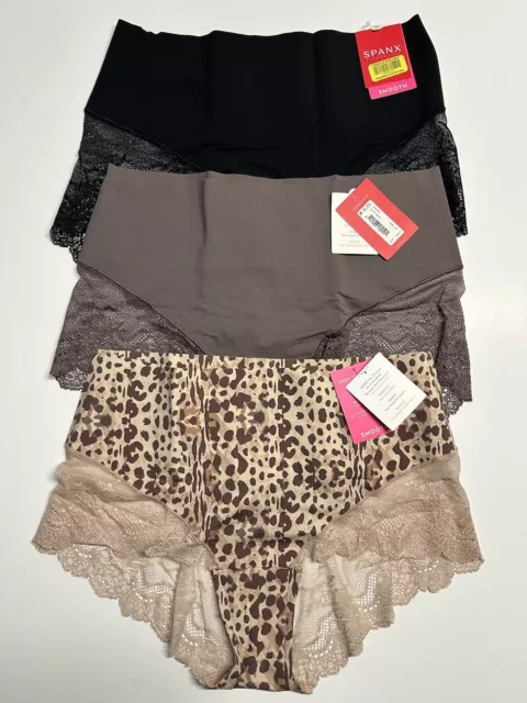 NWT - 3 Pairs SPANX Undie-techtable Lace Hi-Hipster Panty Underwear  - Size XL