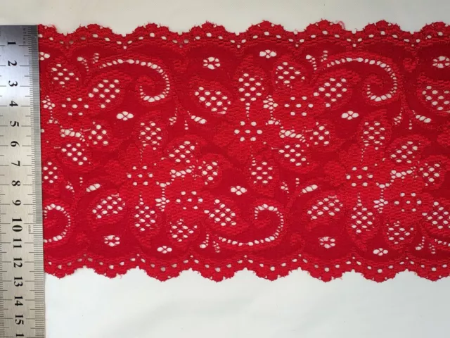 Beautiful Stretch Quality Two Tone 13cm  Wide Lace Made in UK, Nottingham