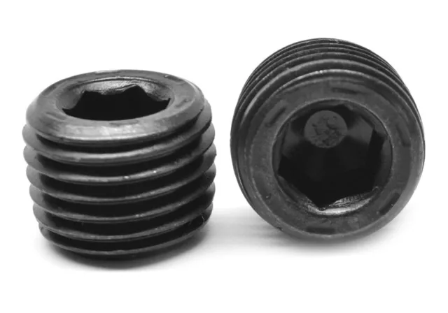 1/8"-27 NPTF Thread Socket Pipe Plug Dry Seal 3/4" Taper Black Oxide