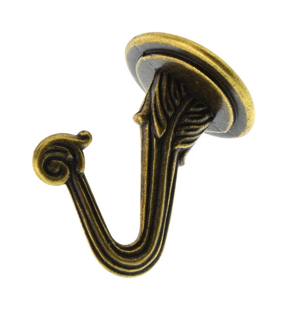 OOK 534504 Jumbo Antique Brass Swag Hook 30 lbs. for Hanging Plants and Lamps