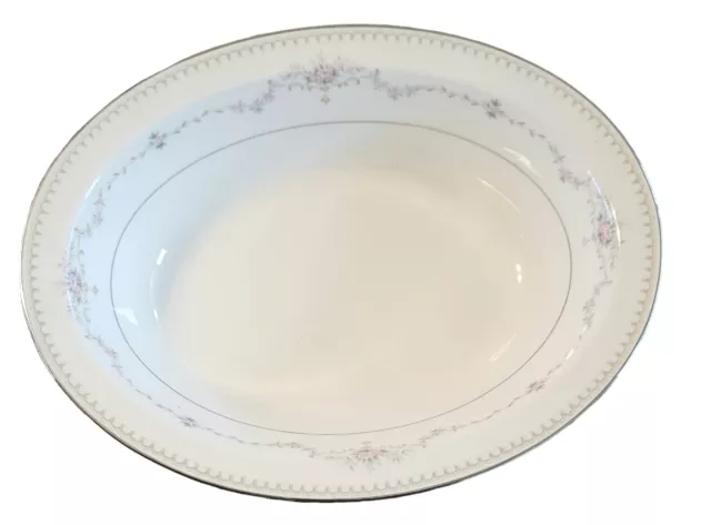 Vintage Noritake Fairmont Platinum Trim 6102 10" Oval Vegetable Bowl 1960-1986