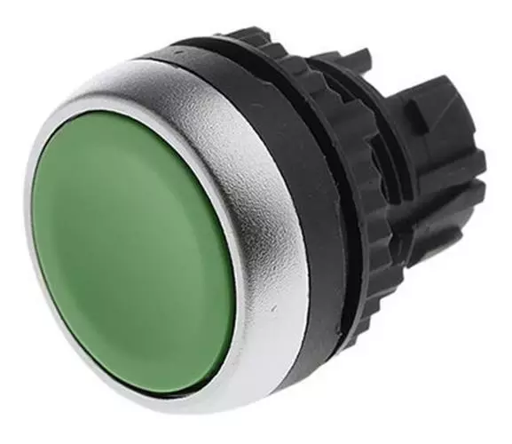 BACO Flush Green Push Button Head - Spring Return  22mm Cutout