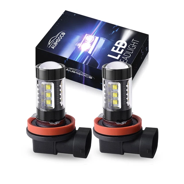2x H11 H8 White 6000K LED Fog Light Upgrade Bulbs for Toyota Tacoma 2016-2019