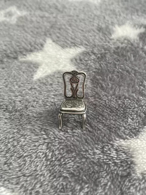 Tiny Miniature Sterling Silver Chair Novelty 2.5 Cm Freepost Uk