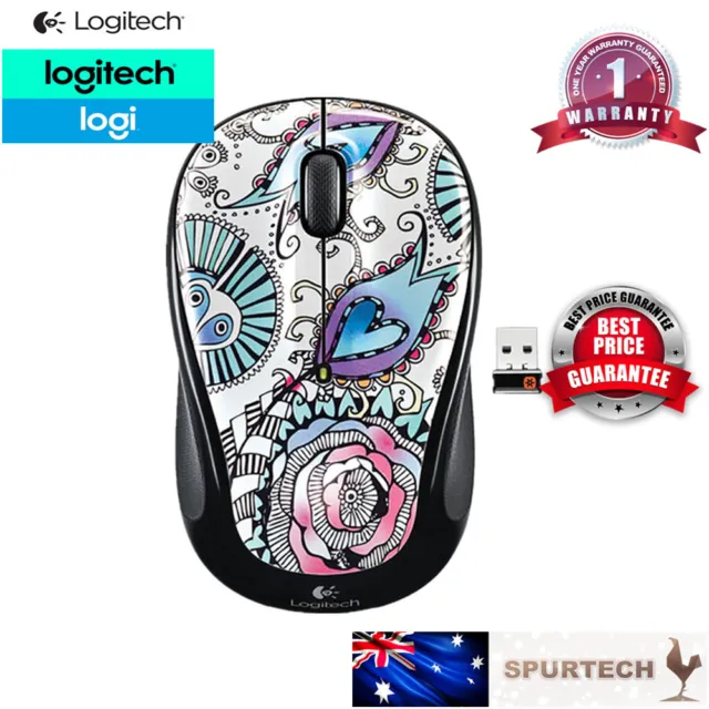 Logitech M325 Wireless Mouse Artist Collection Floral Foray