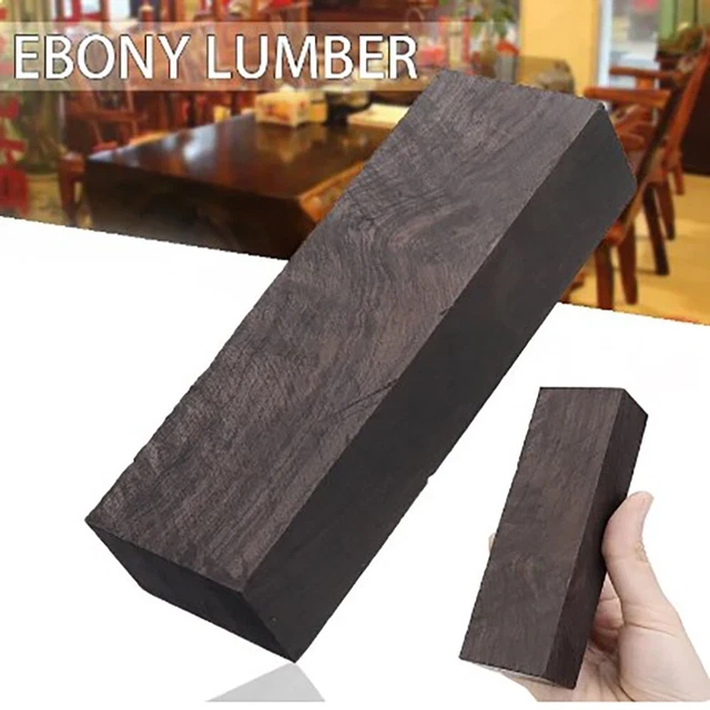Rectangle Ebony Lumber Blank Dalbergia Melanoxylon Wood Carving Block  Grave