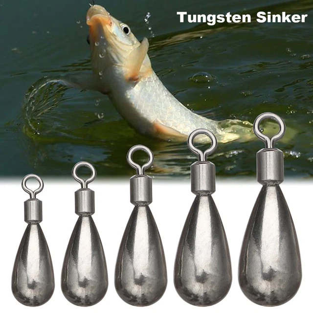 Pesi lacrimogeni pesca affondatore caduta tungsteno sinker linea gancio connettore