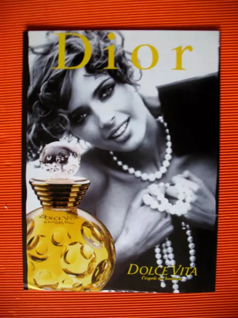 Publicite De Presse Dior Parfum Dolce Vita L'esprit Du Bonheur Ad 1996