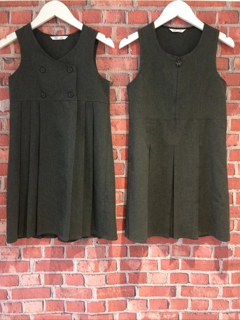 Girls 8-9 Years Grey Pinafore Dress Bundle School Uniform M&S Excellent