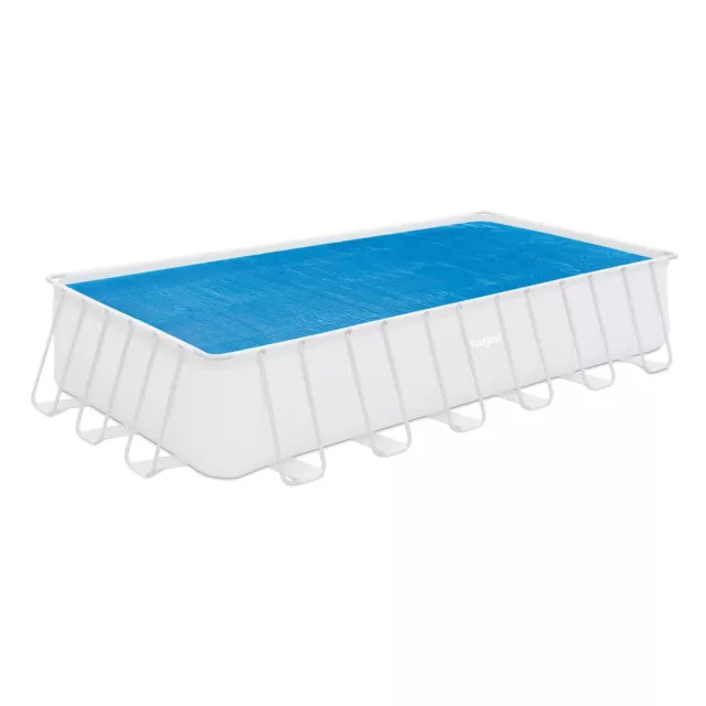 Funsicle 24ft x 12ft Rectangular Solar Pool Cover, Fits 7.32m x 3.66m Pools,Blue