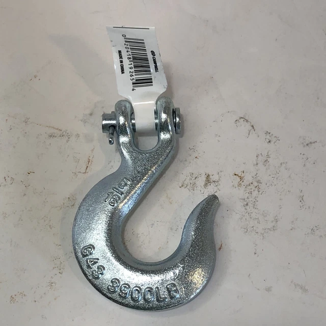 Campbell T9401524, Slip Hook, Carbon Steel, 43 Grade, Clevis, 3900lb Load Limit