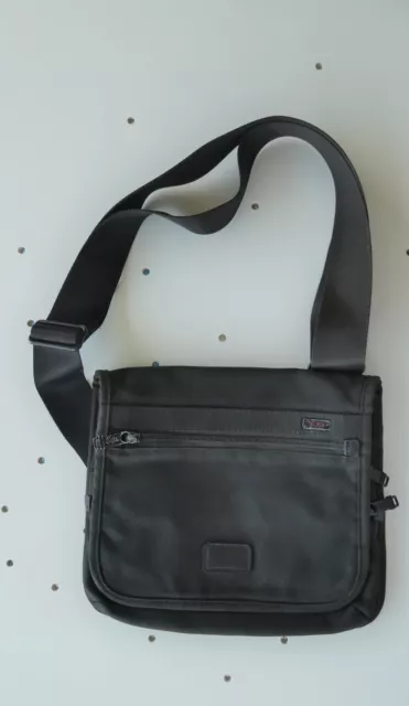 TUMI slim crossbody bag in black ballistic nylon