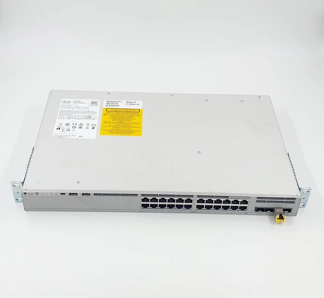 CISCO CATALYST 9200L C9200L-24P-4G-E 24 PoE+ 4x1G Ethernet Switch 1 x ...