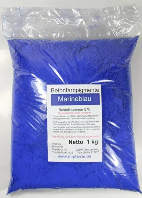 1 kg Marineblau Blau Pigment (Betonmasse,Putze, Gips..)