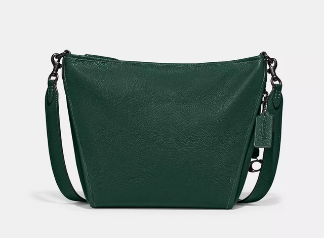 Coach metallic leather dufflette crossbody deals