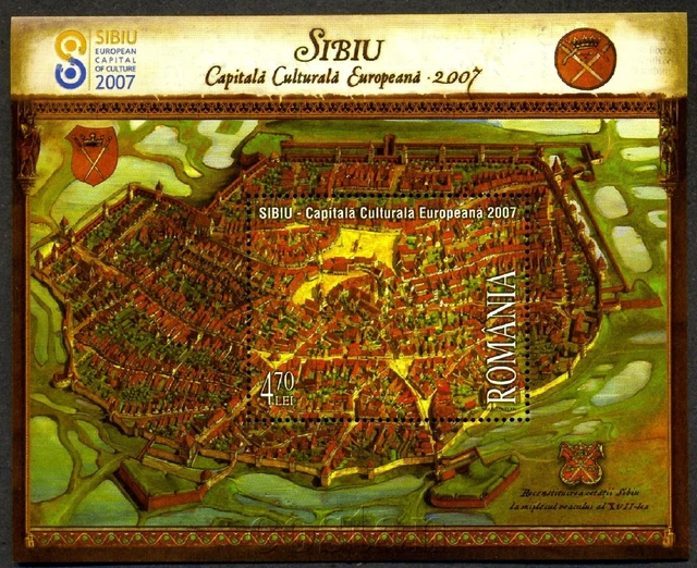 2007 SIBIU,Hermannstadt,Fortress,Transylvania,Culture Capital,Romania,Bl.401,MNH