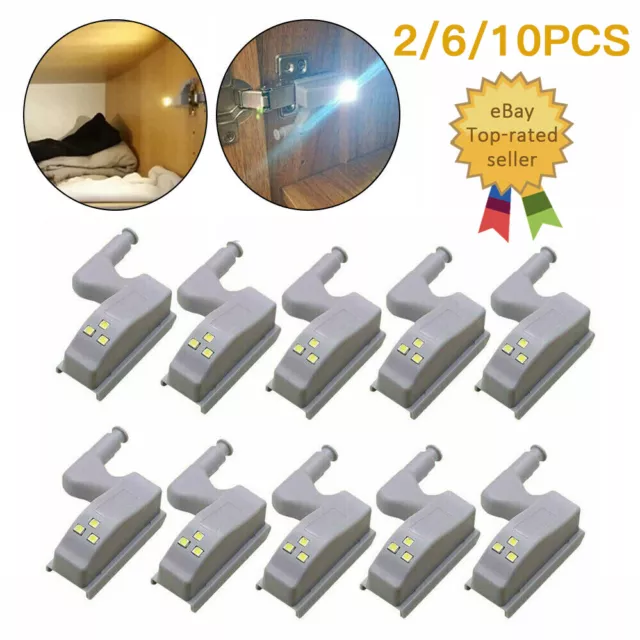 2/10PCS Cabinet Hinge LED Sensor Light For Wardrobe Cupboard Kitchen Door Closet