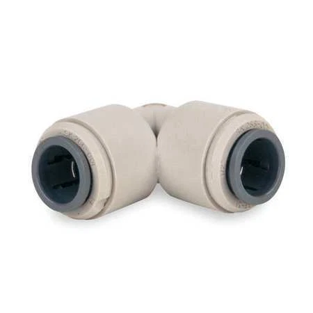 John Guest Pm0308s-Pk10 Acetal Copolymer Union Elbow, 90 Degrees, 5/16 In Tube