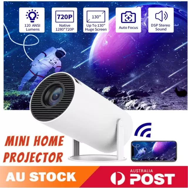 Projector LED Android WiFi Bluetooth Mini Home Theater Movie Cinema HDMI 5G AU