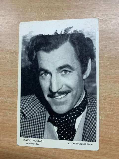 Vintage David Farrar Actor Photo "Star Souvenir Series" #9 Postcard (Ll)