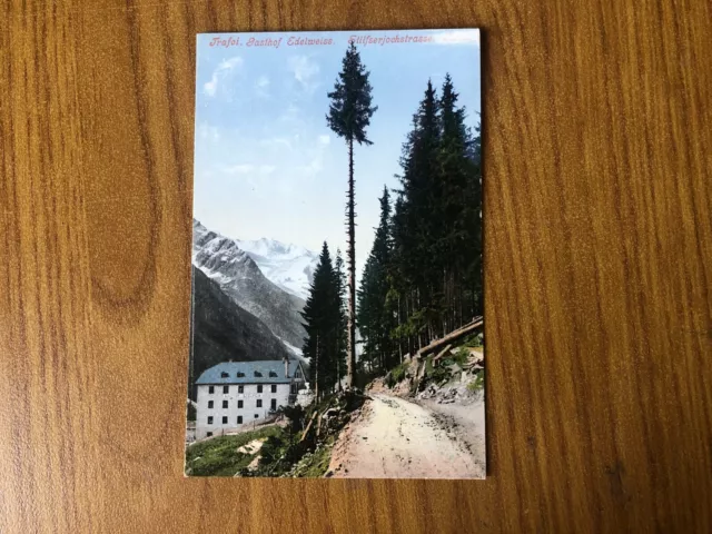 CARTOLINA TRAFOI gasthof edelweiss STILFSERJOCHSTRASSE NON VIAGGIATA 33