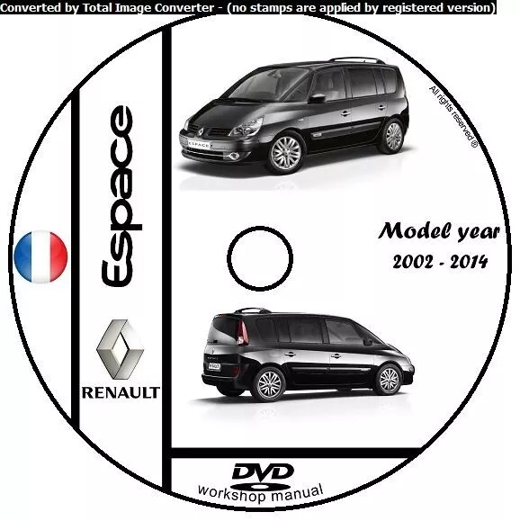 Workshop Manual Maintenance Renault Espace 4 My 2002 - 2014 Service Cd Dvd