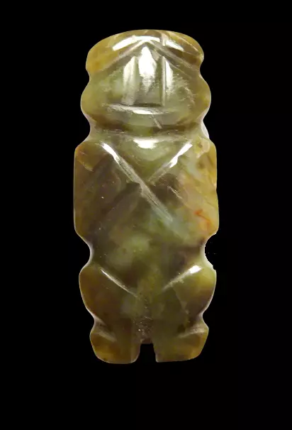 Pendentif En Jade - Costa Rica Nicoya - 200/600 Ad - Pre-Columbian Jade Amulet