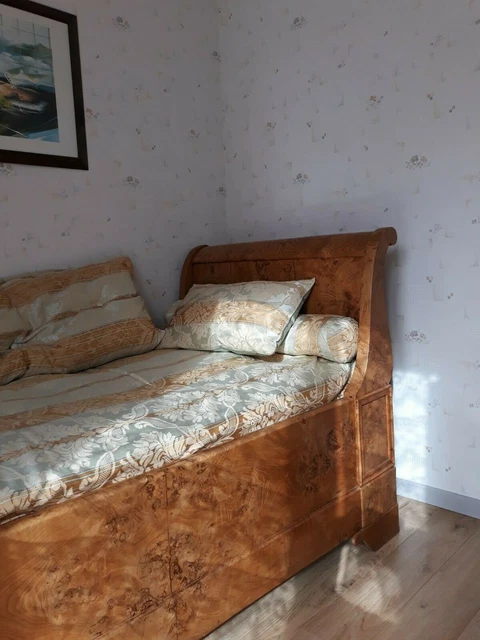 Lit 90 x 190 Pin Miel 1 Place et Sommier - Leroy Merlin