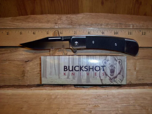 Buckshot Classic 4.5" Assisted Open Knife, Stainless Steel Blade, G10 Handles