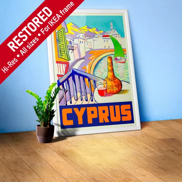 Cyprus, Nicosia, 1929 — retro vintage travel poster