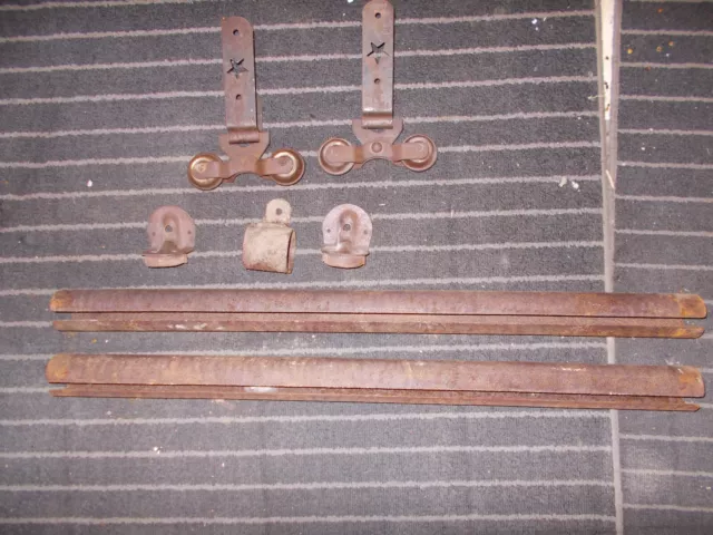 Antique Star Cannonball Door Rollers Hangers with Tube Track Complete System