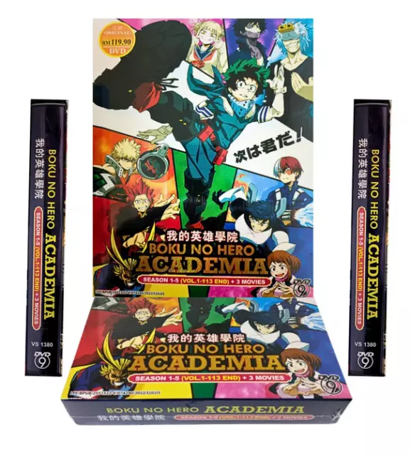 My Hero Academia Season 1-5 + 3 Movies DVD Anime English Dub BOKU NO HERO  ACADEM