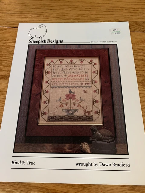 Sheepish Designs Kind & True Sampler 27th Exemplary Cross Stitch Chart Only Sheepish Designs Kind & True Sampler 27th Exemplary Cross Stitch Chart Only