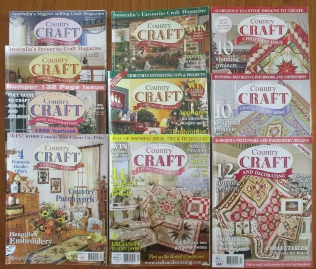 Australian COUNTRY CRAFT & DECORATING Bulk Magazines Patchwork Quilting Vol 8-23