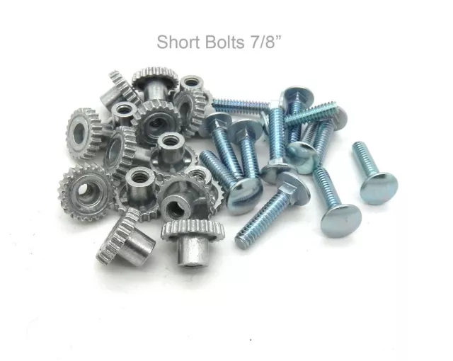 Attaches métalliques porte-animaux caisse chenil zinc écrous et boulons 7/8" (16 PACK COURT)